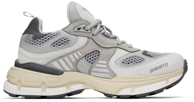 Shop Axel Arigato Gray Ghost Runner Sneakers In Light Grey/grey