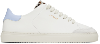 Shop Axel Arigato White Clean 90 Triple Animal Sneakers In White/blue