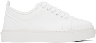Shop Christian Louboutin White Adolon Sneakers In W222 Bianco