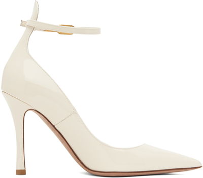 Shop Valentino Off-white Tan-go 100 Heels In I16 Light Ivory