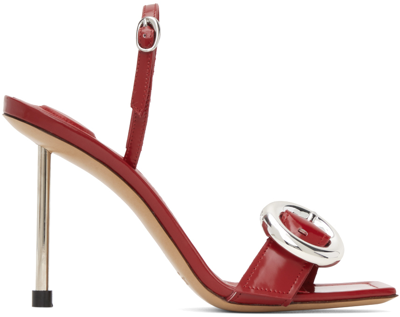 Shop Jacquemus Red Le Chouchou 'les Sandales Regalo Hautes' Heels In 470 Red