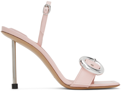 Shop Jacquemus Pink Le Chouchou 'les Sandales Regalo Hautes' Heels In 410 Light Pink