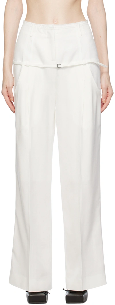 Shop Jacquemus White Le Chouchou 'le Pantalon Criollo' Trousers In 100 White