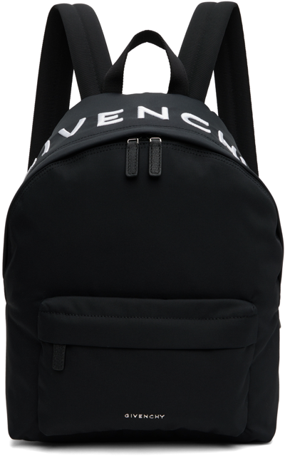 Shop Givenchy Black Essential U Backpack In 001-black