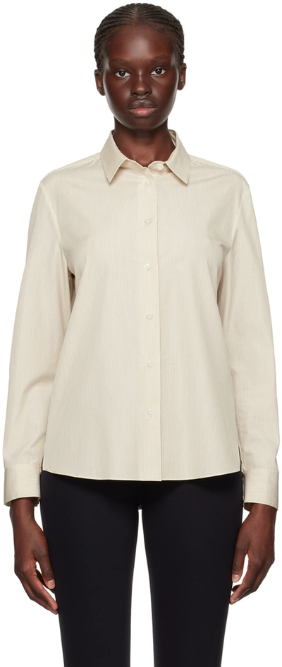 Shop The Row Beige Sadie Shirt In Brown/yellow