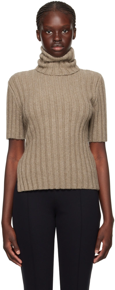 Shop The Row Beige Depinal Turtleneck In Fawn
