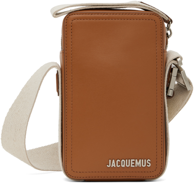 Shop Jacquemus Brown Le Chouchou 'le Cuerda Vertical' Bag In 811 Light Brown 2
