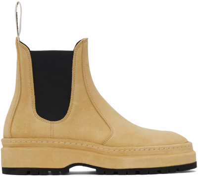 Shop Jacquemus Beige Le Chouchou 'les Chelsea Pavane' Boots In 130 Light Beige