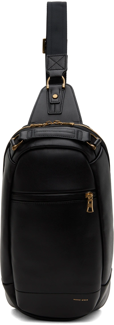 Shop Master-piece Black Gloss Sling Bag