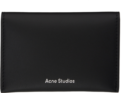 Shop Acne Studios Black Folded Card Holder In 900 Black
