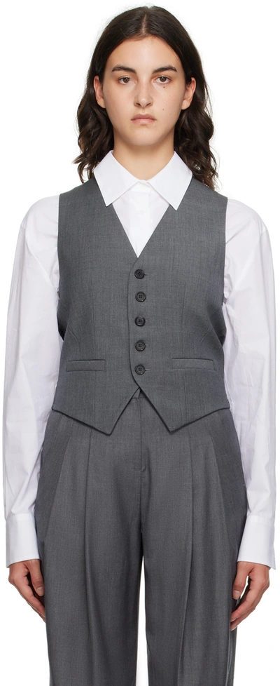 Shop The Frankie Shop Gray Gelso Vest In Dark Grey