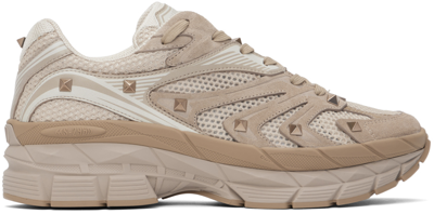 Shop Valentino Beige Ms-2960 Sneakers In Mxy Mouse-l.ivo N/mo