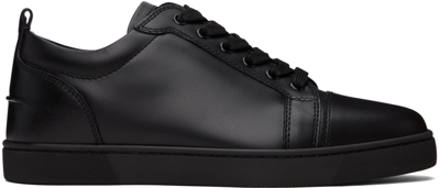 Shop Christian Louboutin Black Louis Junior Sneakers In Cm53 Black/black