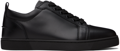 Christian Louboutin Louis Junior Leather Low-top Sneakers In Black