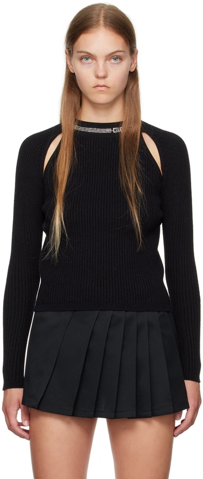 Shop Gcds Black Bling Sweater In 02 Black