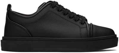 Christian Louboutin Louis Junior Leather Low-top Sneakers In Black