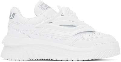 Shop Versace White Odissea Sneakers In 1w010-white (1w010)
