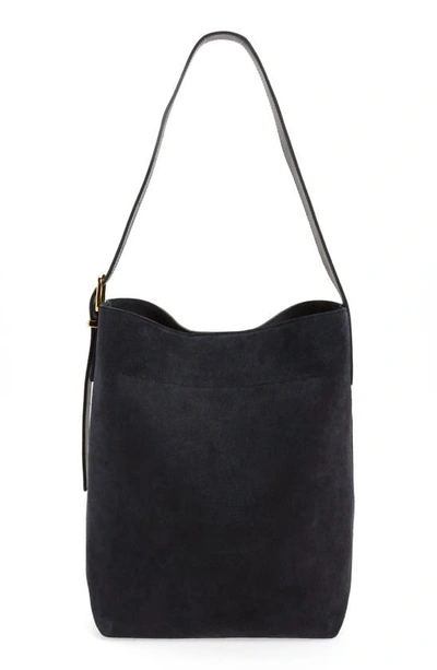 Madewell Essentials Suede Bucket Bag In Deep Indigo ModeSens