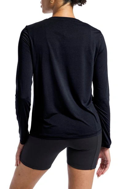 Shop Bandier Lightweight Long Sleeve T-shirt In Black