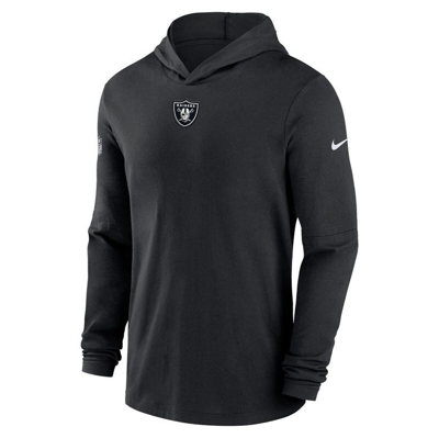 Shop Nike Black Las Vegas Raiders Sideline Performance Long Sleeve Hoodie T-shirt