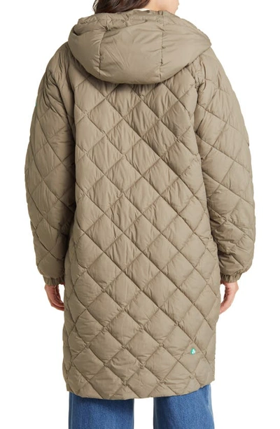 Shop Save The Duck Valerian Hooded Quilted Coat In Elephant Grey