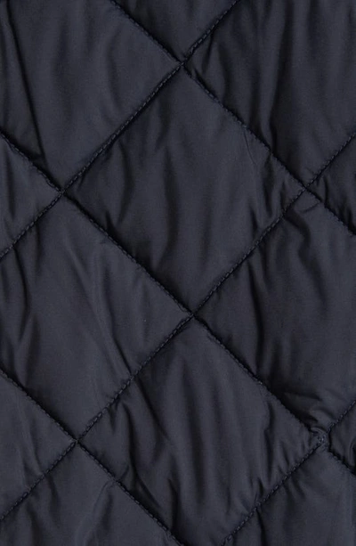 Shop Save The Duck Valerian Hooded Quilted Coat In Blue Black