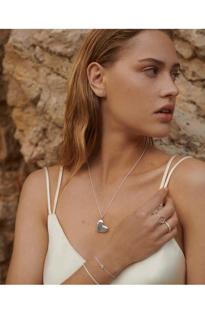 Monica Vinader Sterling Silver Heart Locket