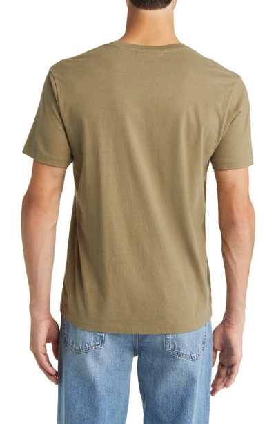 Shop Frame Logo Cotton T-shirt In Khaki Green