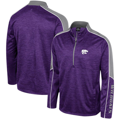 Shop Colosseum Purple Kansas State Wildcats Marled Half-zip Jacket