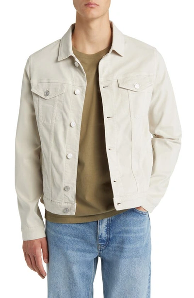 Shop Frame Heritage Trucker Jacket In Milk Beige