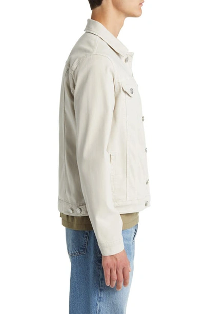 Shop Frame Heritage Trucker Jacket In Milk Beige