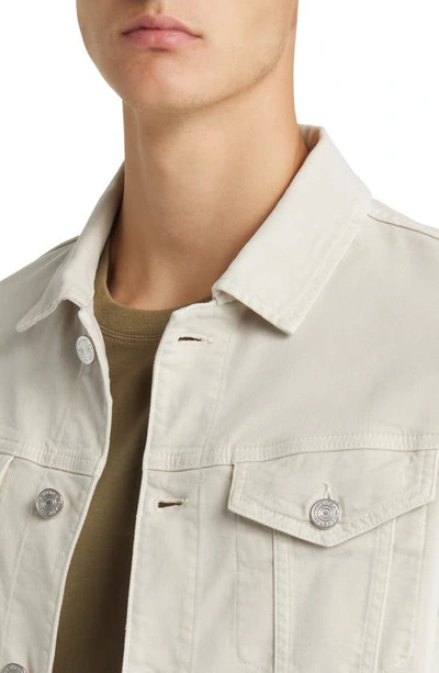 Shop Frame Heritage Trucker Jacket In Milk Beige