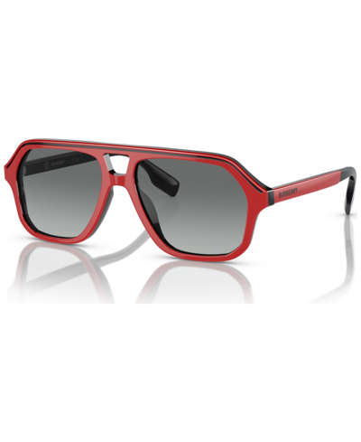 Shop Burberry Kids Sunglasses, Gradient Jb4340 (ages 7-10) In Red