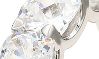 Suzy Levian Cubic Zirconia Eternity Band Ring In White