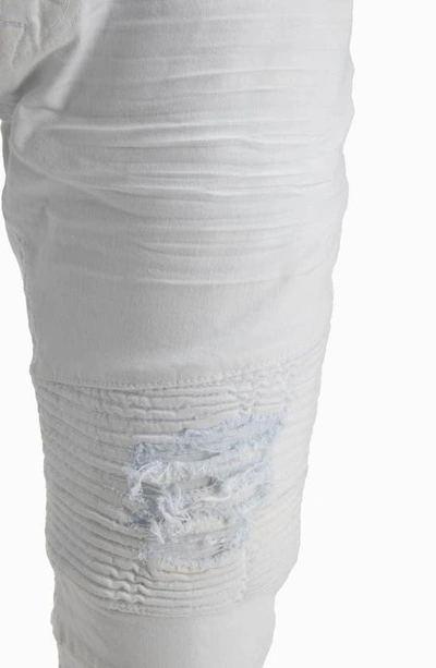 Shop X-ray Xray Rawx Skinny Fit Moto Jeans In White