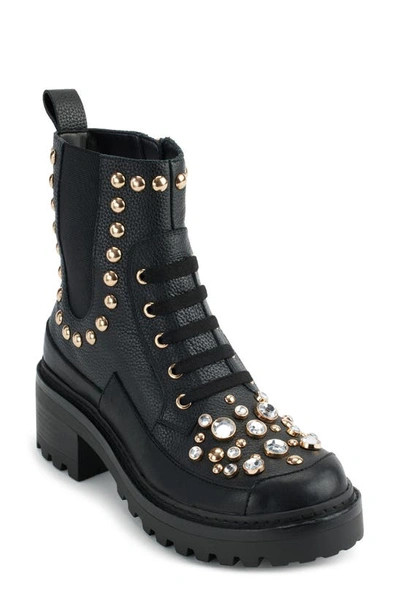 Shop Karl Lagerfeld Breck Studded Bootie In Black