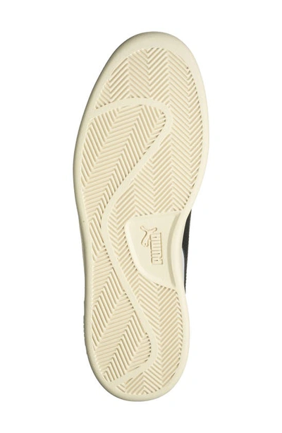 Puma Smash 3.0 Leather Sneaker In  White-black-gold-ivory