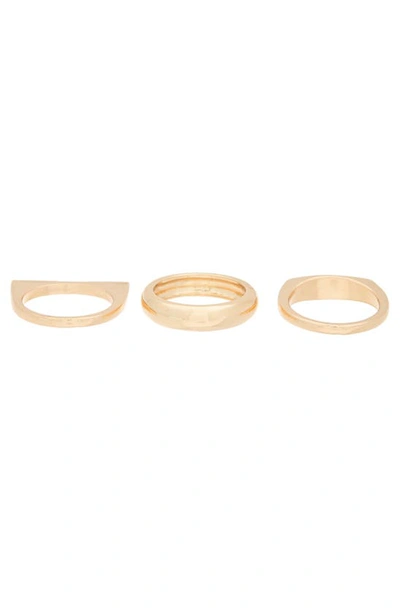 Shop Nordstrom Rack 3-pack Assorted Rings In Gold