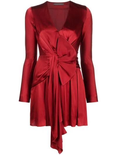 Shop Alberta Ferretti Dresses Red