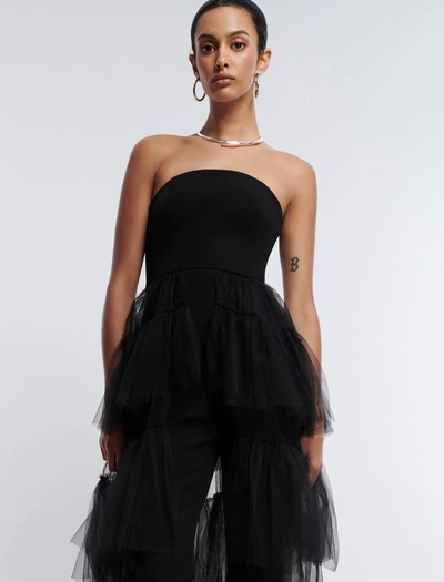 Shop Bcbgmaxazria Ambrosia Jumpsuit Gown In Black