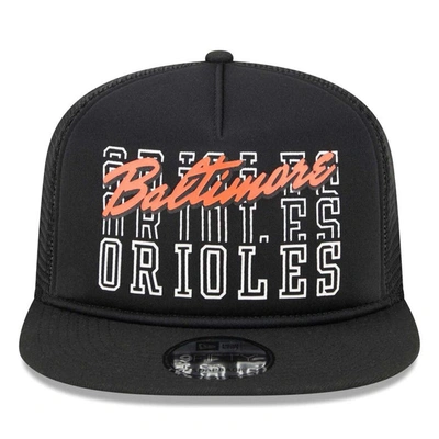 Baltimore Orioles New Era Team Color 9FIFTY Snapback Hat - White/Orange