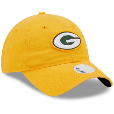 Shop New Era Gold Green Bay Packers Core Classic 2.0 9twenty Adjustable Hat