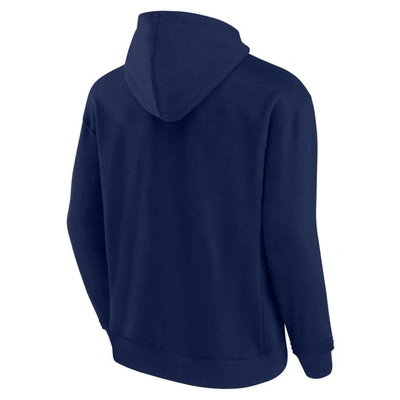 Fanatics Signature Unisex  Navy Michigan Wolverines Super Soft Fleece Pullover Hoodie In Navy