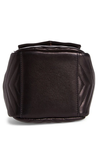 Shop Saint Laurent Mini Joy Matelassé Leather Bucket Bag In Noir