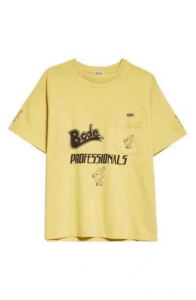 Shop Bode Professionals Graphic T-shirt In Yellow