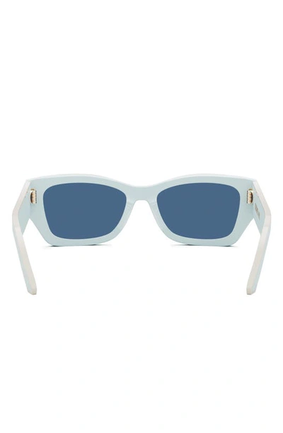 Shop Dior 'pacific S2u 53mm Square Sunglasses In Shiny Light Blue / Blue