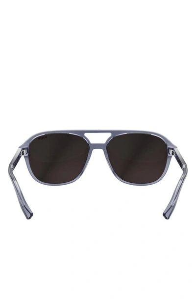 Shop Dior In N1i 57mm Pilot Sunglasses In Shiny Light Blue / Smoke