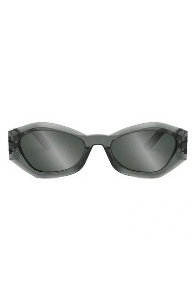 Shop Dior 'signature B1u Butterfly Sunglasses In Grey/ Other / Smoke Mirror