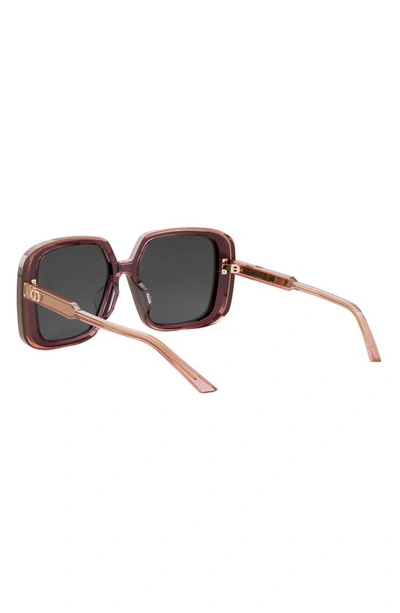 Shop Dior 'highlight S3f 56mm Square Sunglasses In Bordeaux/ Other / Smoke