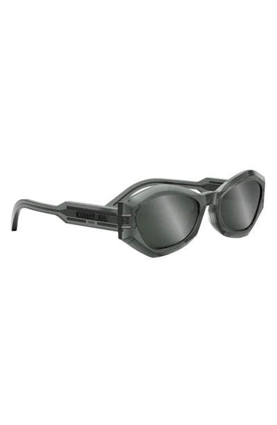 Shop Dior 'signature B1u Butterfly Sunglasses In Grey/ Other / Smoke Mirror